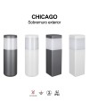CHICAGO * SOBREMURO EXTERIOR GRIS OSCURO CUAD. 35CM IP65 E27